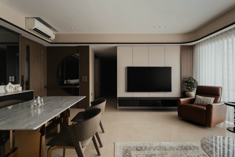 Contemporary-Condo-Living-Room-with-Integrated-Feature-Wall-and-Concealed-Storage-Clementi